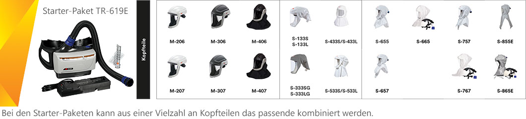 3M Gebläse-Atemschutzsystem Starter-Paket TR-619E 3M Gebläse-Atemschutzsystem Starter-Paket TR-619E